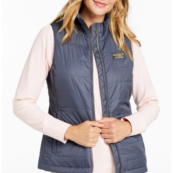 L.L. Bean Women's Blue Quilted Vest - Picture 2 of 11